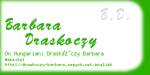 barbara draskoczy business card